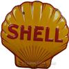 Image 1 : Embossed Die-Cut Porcelain Shell Sign 48"x48"