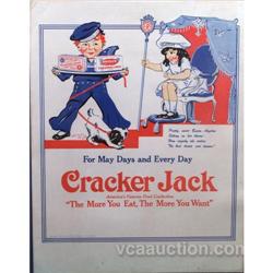 1919 Cracker Jack Cardboard Sign (For May Days & Every