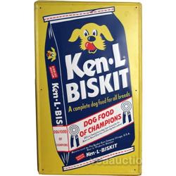 Ken-L Biskit Tin Sign 18"x38"