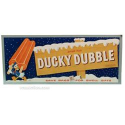 1956 Donald Duck Ducky Dubble Popsicle Sign, Paper