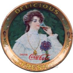 1906 Coca Cola Tip Tray 4" Round Near Mint Condition