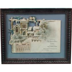 1894 Die Cut Calendar The Leland Smith Co. - High Grade