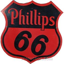 Phillips 66 2 Sided Porcelain Sheild 26"x28"