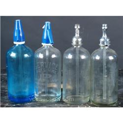Lot Of 5 Seltzer Bottles w/ Names On Bottles