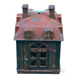 Novelty Mechanical Building Bank J & E Stevens C. 1873