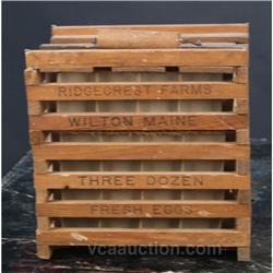 Lot Of 2; Old Egg Crate & Pepsi Wood Six Pack w/ Bottle