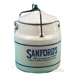 Sanford's Ink Co. Stone Crock For Paste W/ Locking Lid