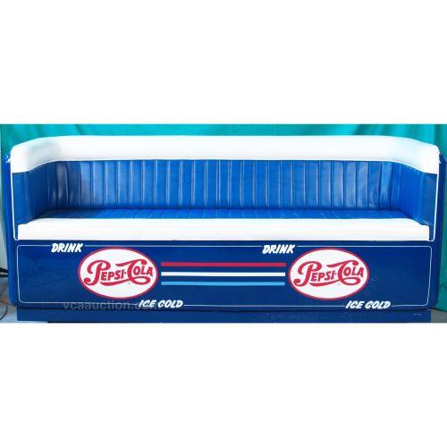 Custom Upholstered Embossed Pepsi-Cola Sofa Restored,