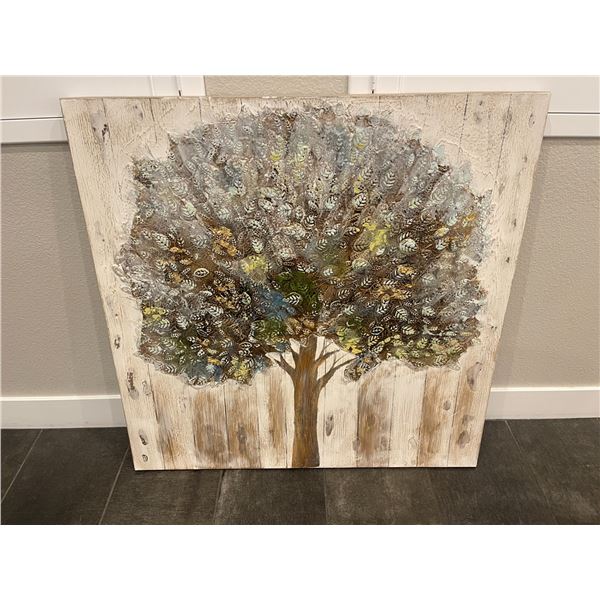LARGE 40X40" TREE OF LIFE WITH TEXTURED SURFACE