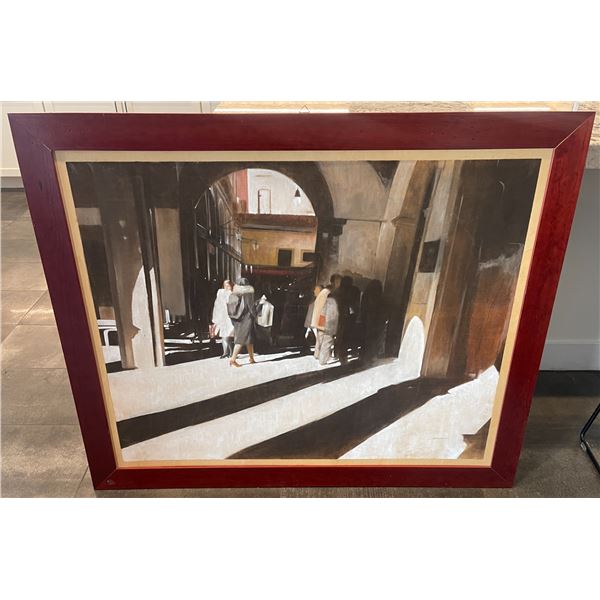 Antonio Sgarbossa Italian Artist Imported From San Gimignano Italy 49X41" Painting On Wood