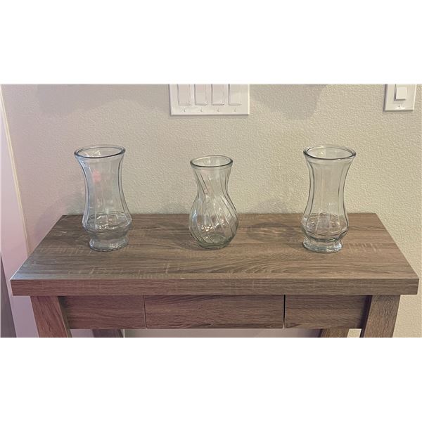 3 BEAUTIFUL LARGE VASES OR JUICE CARAFES