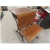 Image 2 : Old Wood & Cast Folding School House Desk