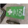 Image 2 : 2 Brass Fire Extinguishers 1) Union Fire Stop Corp, 1 ) General , Metal CN 1st Aid Box & 2 Other Met
