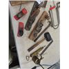 Image 2 : Old Tools, Planers, Brass Drills, Nail Puller, Wrenches, Saws, Oil Cans Plus