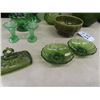 Image 2 : Green Glass Tall Vase, Candle Holders & Bowls