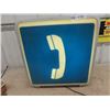 Image 1 : (GG) Light Up Telephone Sign - 2 Sided 20" x 20"