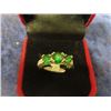 Image 3 : Sterling Silver Ring w Green Stone Size 7