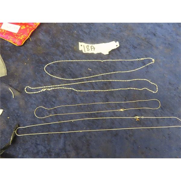 4 New Sterling Silver Chains