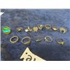 Image 1 : 13 New Old Stock Sterling Silver Rings- Tarnished From Sitting