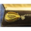 Image 2 : Beautiufl Sterling Silver Necklace & Gold Design Pendant