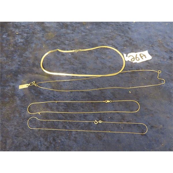 4 Sterling Sivler Necklaces - 1 Has Pendant