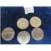 Image 1 : 5 Canadian One Dollar Coins 1983