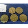 Image 1 : Canadian Coins- 4- 1943 Cents & 1943 - Three Pence