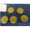 Image 2 : Canadian Coins- 4- 1943 Cents & 1943 - Three Pence