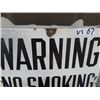 Image 2 : Porc Gas Station No Smoking Sign on Premises 16" x 16" - Vintage