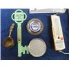 Image 2 : Thermometer / Rain Gauge w Adv, Paper Weight Nanon Measuring Spoon
