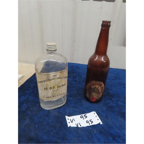 Very Old Blackwoods Beer Bottle - Wpg, & MB Liquor Conrol Comission Bottle