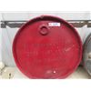 Image 2 : 2 Barrel Top Metal Embossed Signs 1) British American 1) Anglo - Both are 22" RD