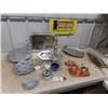 Image 1 : Silverware Trays, Butter Dish, Cream & Sugar, Vintage Decanter Plus More!