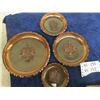 Image 2 : Set of 4 Coat of Arms Platters, Military Buttons, & 1951 Air Force Pin