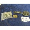 Image 1 : Smokey The Bear Belt Buckle, Lone Ranger Ring, 2 Rock Star Belt Buckles & Bob Marley