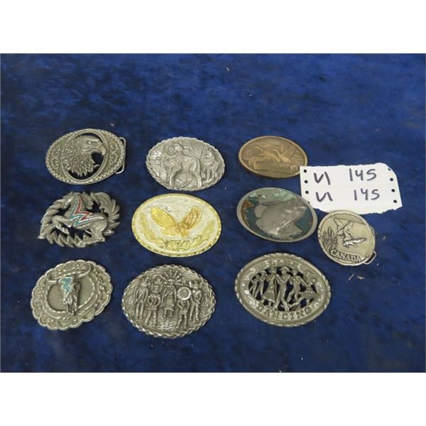10 Belt Buckles, Western & Wildlife
