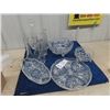 Image 1 : Crystal Bowls/Trays, Pinwheel  Decanter , & Vases