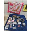 Image 1 : Corvette Club Patchers & Pins, Tire Ashtray & Clock, Auto Emblems, Harley Hanky Plus