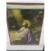 Image 2 : Religious Picture 22" x 18" & 2 Statues 13" Tall