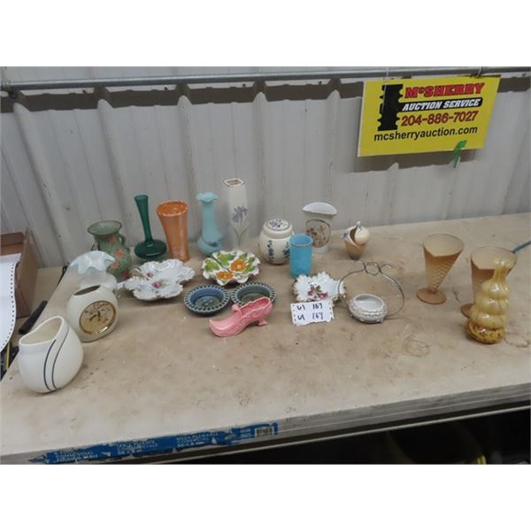 Vases, Trays, - Porc & Glass Plus More!