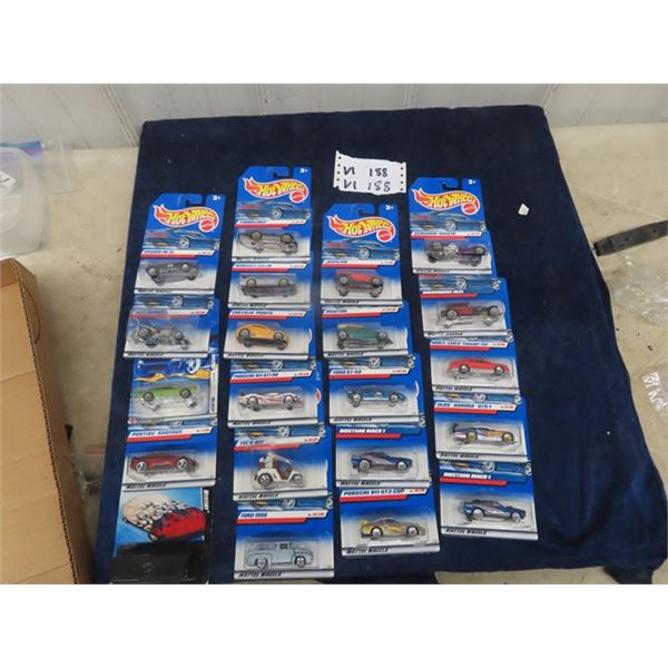 21 Hot Wheels in Packagaes includes One Mystery Car 20-25 Years Old