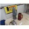 Image 1 : 2 Large Steins, Tallest is 19", & Retro Hanging Heater