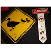 Image 2 : Ducks Unltd - Canard Crossing Sign, Danger Shock Hazard Sign, No Shooting Sign, & I Spit in Your