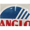 Image 2 : Vintage Double Sided Porc Anglo Sign 66" RD