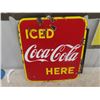 Image 2 : 1940's 2 Sided Porc Coca Cola Flange 17" x 19"