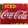 Image 4 : 1940's 2 Sided Porc Coca Cola Flange 17" x 19"