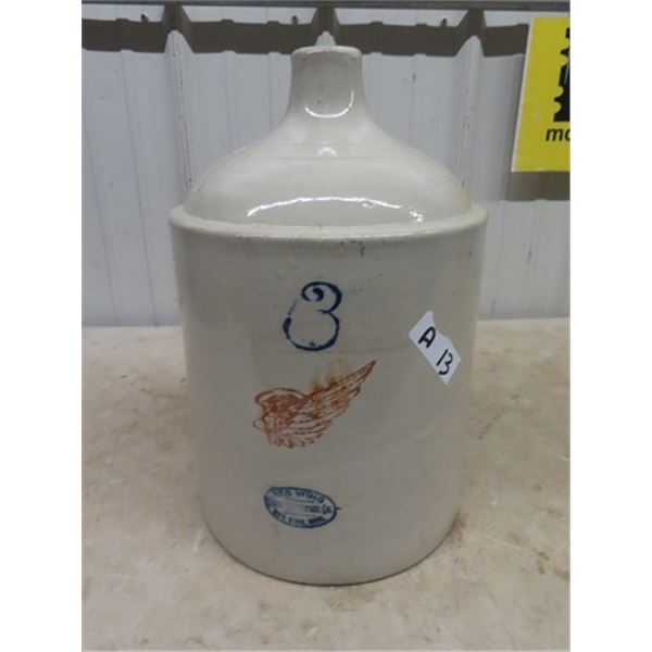 Red Wing 3 Gal Crockery Jug