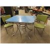 Image 1 : (FC) Retro Chrome Legged Table & 2 Chairs w Scissor Leaf