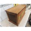 Image 2 : Wooden Chest w Captain John Adv 16" x 30" x 15"