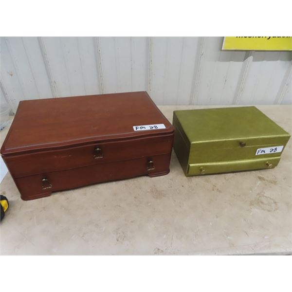 (FM) Birks Chest for Silverware & Jewelry Box w Costume Jewelry